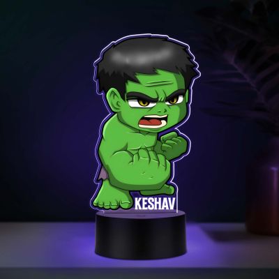 Personalized Hulk325 UV Print Multicolor 3D Illusion Night Lamp – Custom Name LED Light